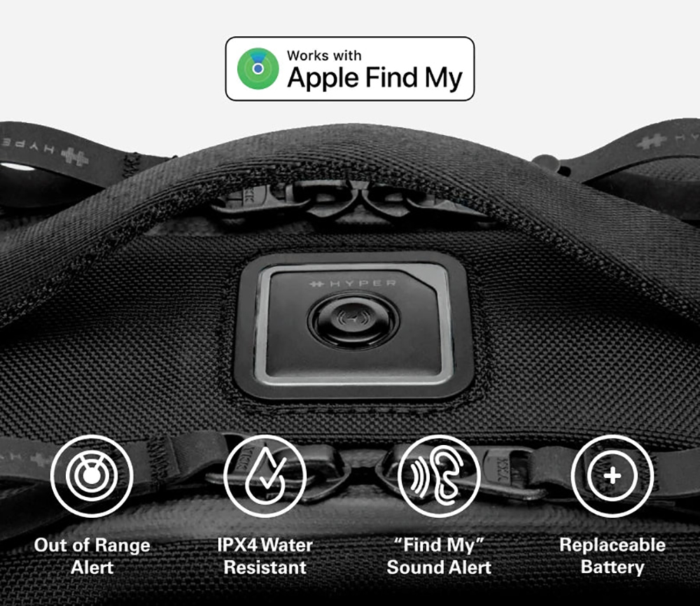 HYPERPACK Pro With Apple Find My - HP20P2-BK