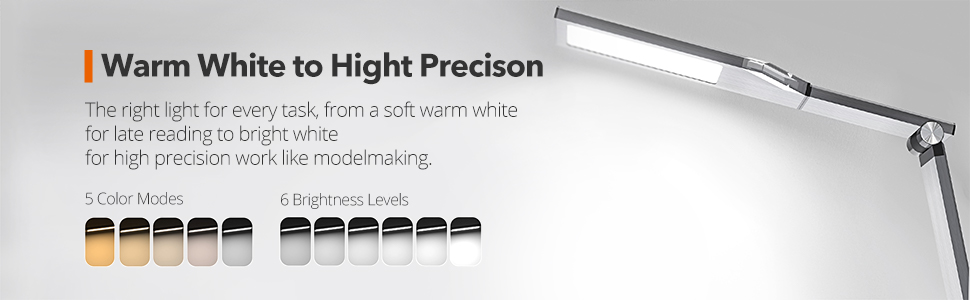 Đèn LED Taotronics TT-DL050 Với 5 Mức Nhiệt Độ Màu và 6 Mức Độ Sáng