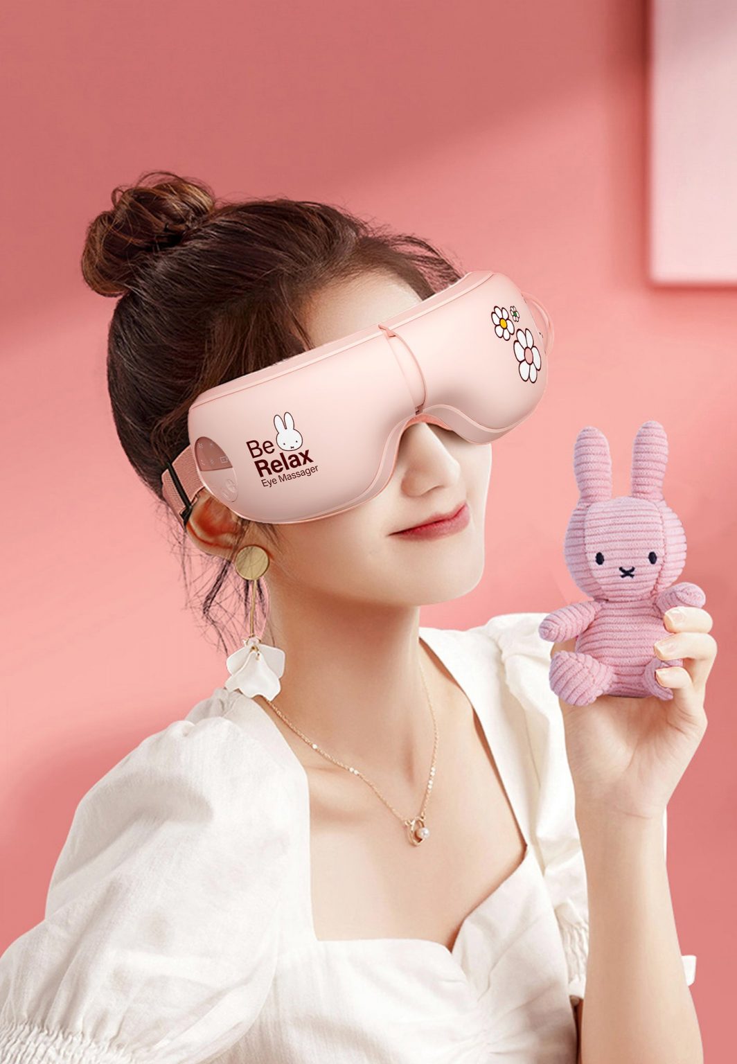 Máy Massage Mắt 5 Chế Độ Mipow Miffy Foldable 3D Eye Massager - CI502-MF-PK
