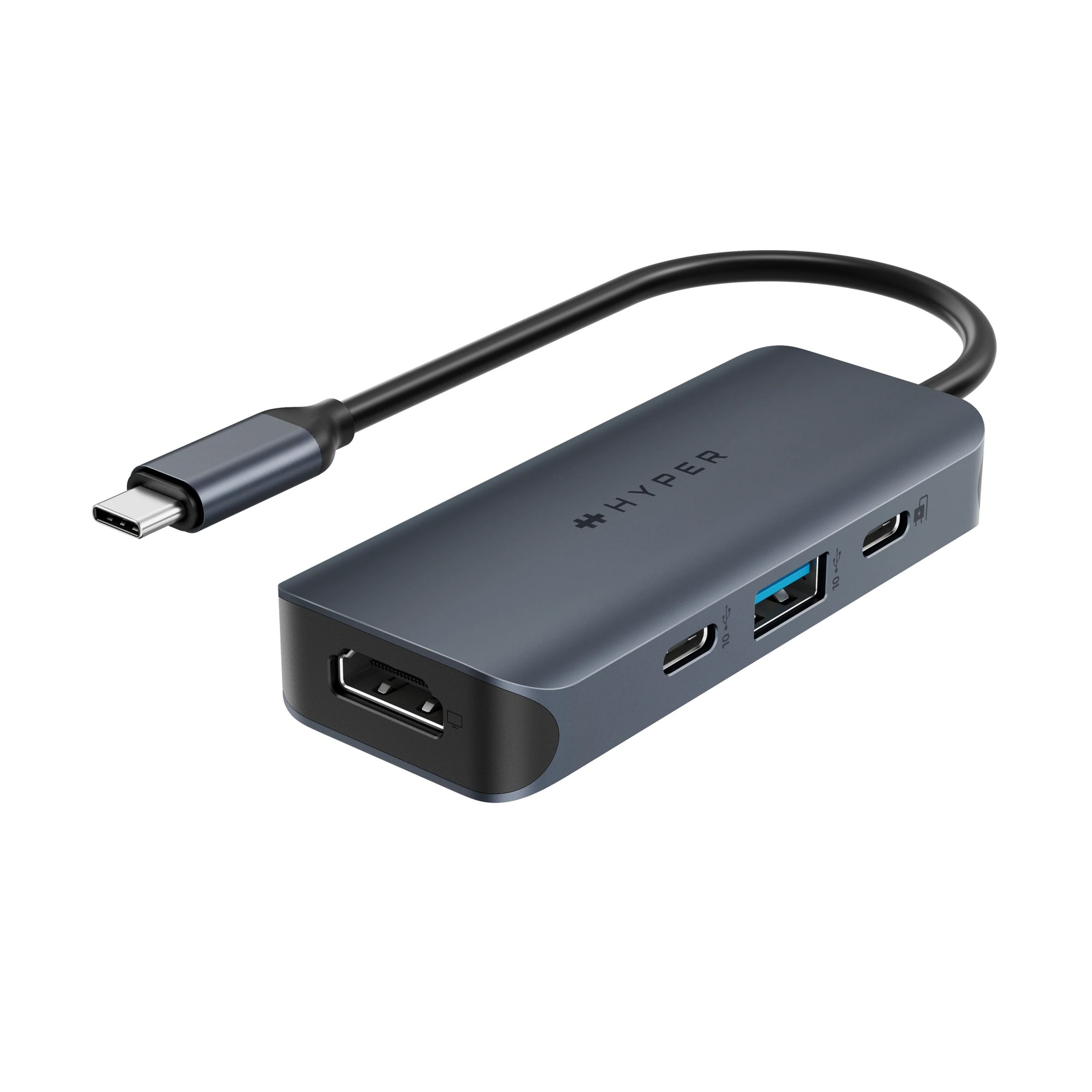 Cổng Chuyển Hyperdrive Next 4 Prot USB-C Hub Cho Macbook/Laptop Type-C - HD4001GL